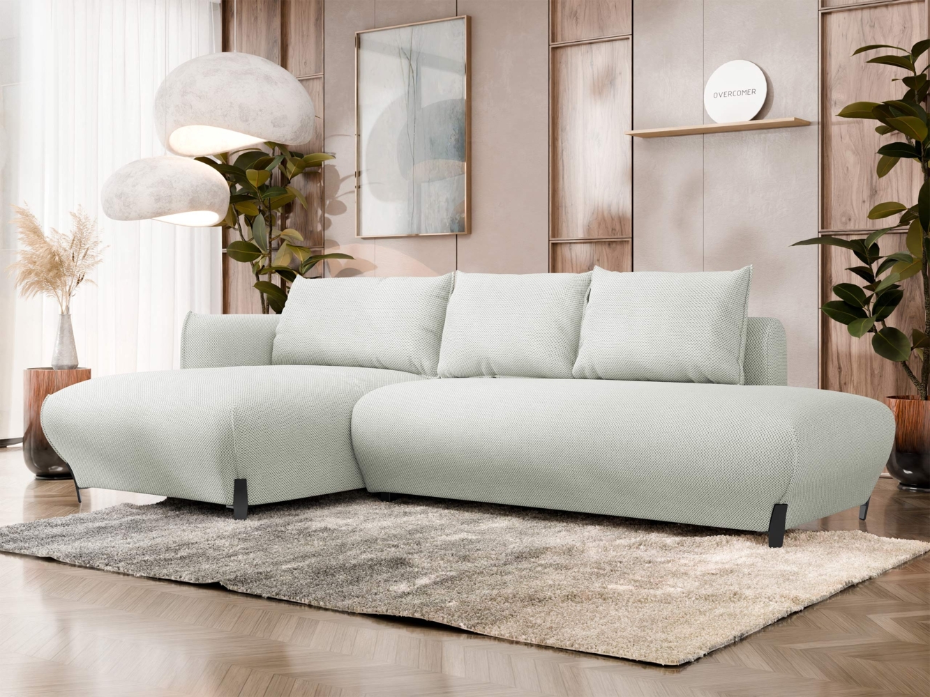 Ecksofa Fraski mit Bettkasten und Schlaffunktion (Farbe: Curio 02, Seite: Links LC-2R) Bild 1