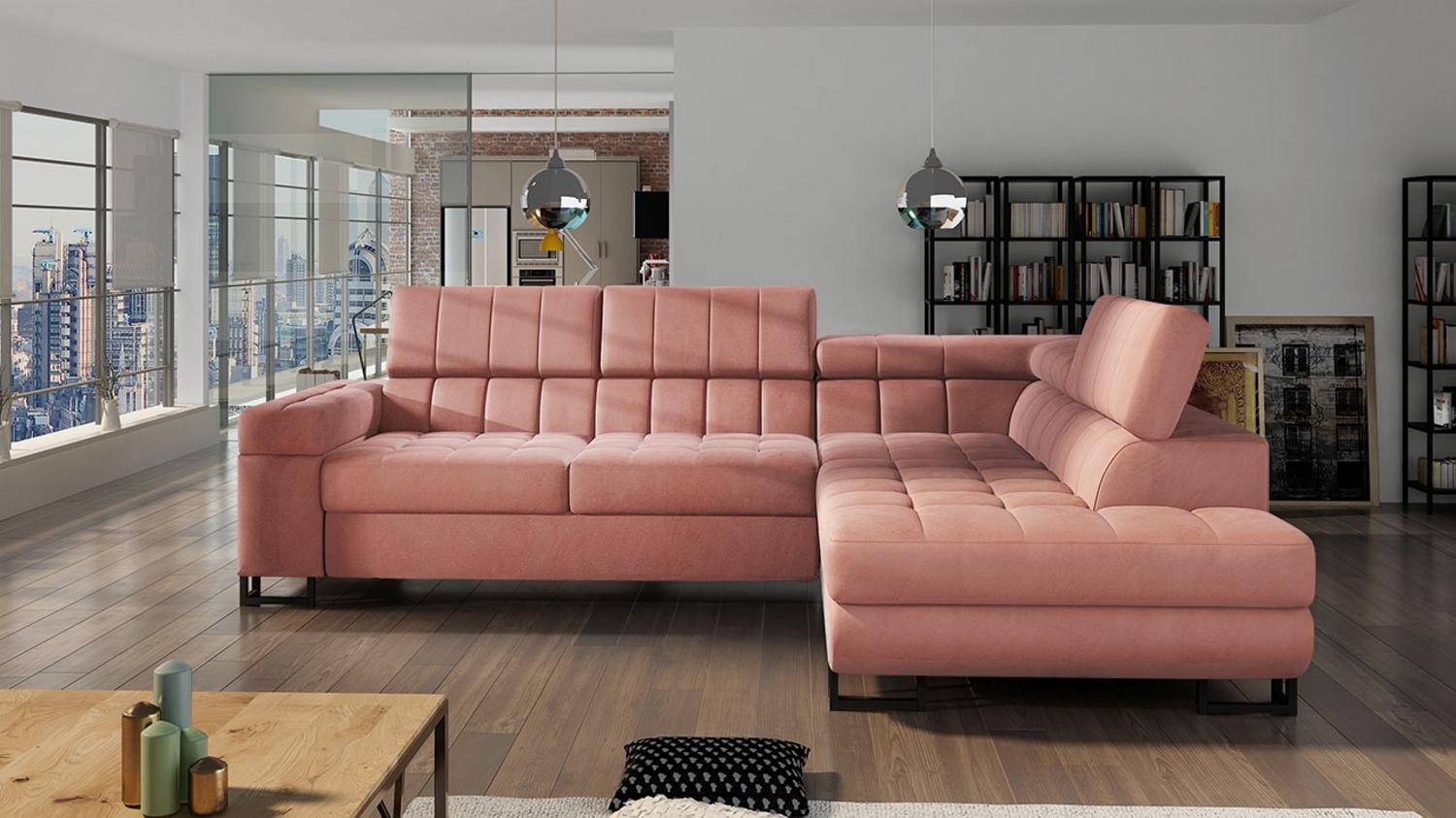 Ecksofa Laris, Seite: Rechts, Farbe: Magic Velvet 2257 Bild 1