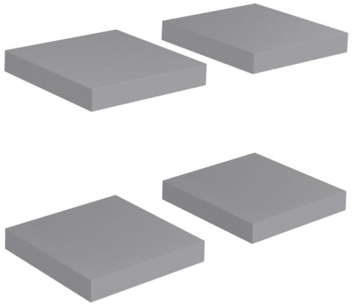 vidaXL Schweberegale 4 Stk. Grau 23x23,5x3,8 cm MDF 323846 Bild 1