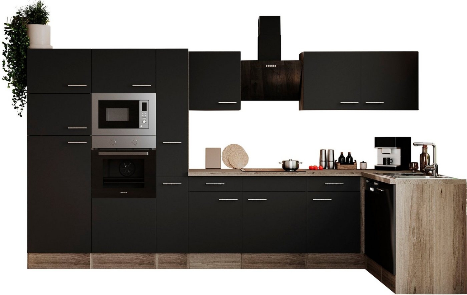 RESPEKTA Winkelküche Oliver, Breite 370 cm, wechselseitig aufbaubar Bild 1