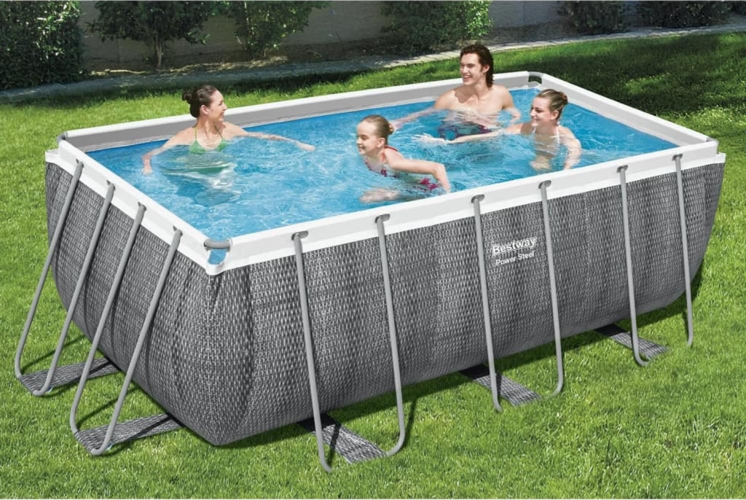 Bestway Power Steel Rechteckig Swimmingpool-Set 412x201x122 cm 92828 Bild 1