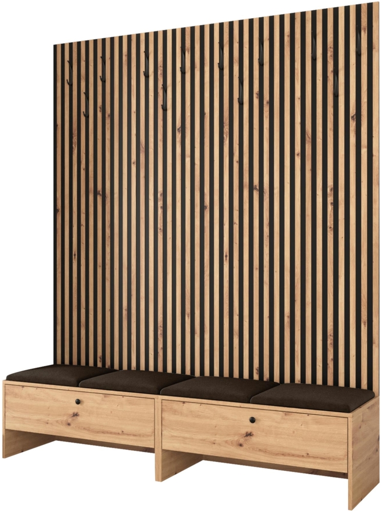 Garderoben-Set Melire V, Unterschrank, Griffe aus Metall (Farbe: Artisan Eiche, Manila 04) Bild 1