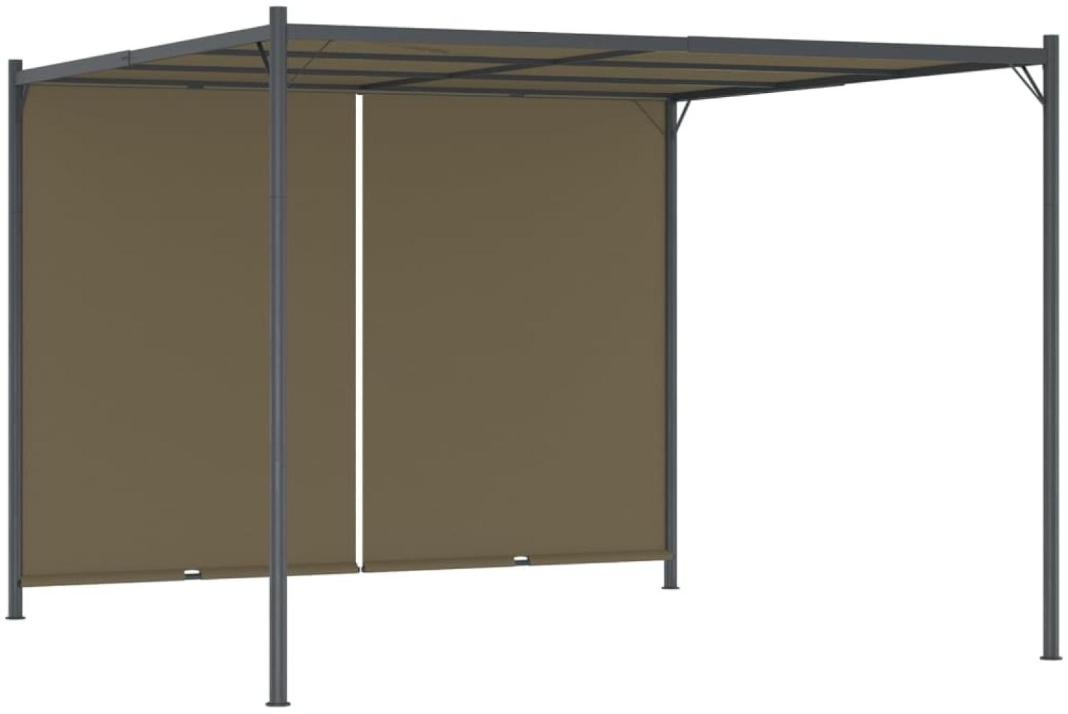 vidaXL Gartenpergola mit Ausziehbarem Dach 3x3 m Taupe 180 g/m² 312225 Bild 1