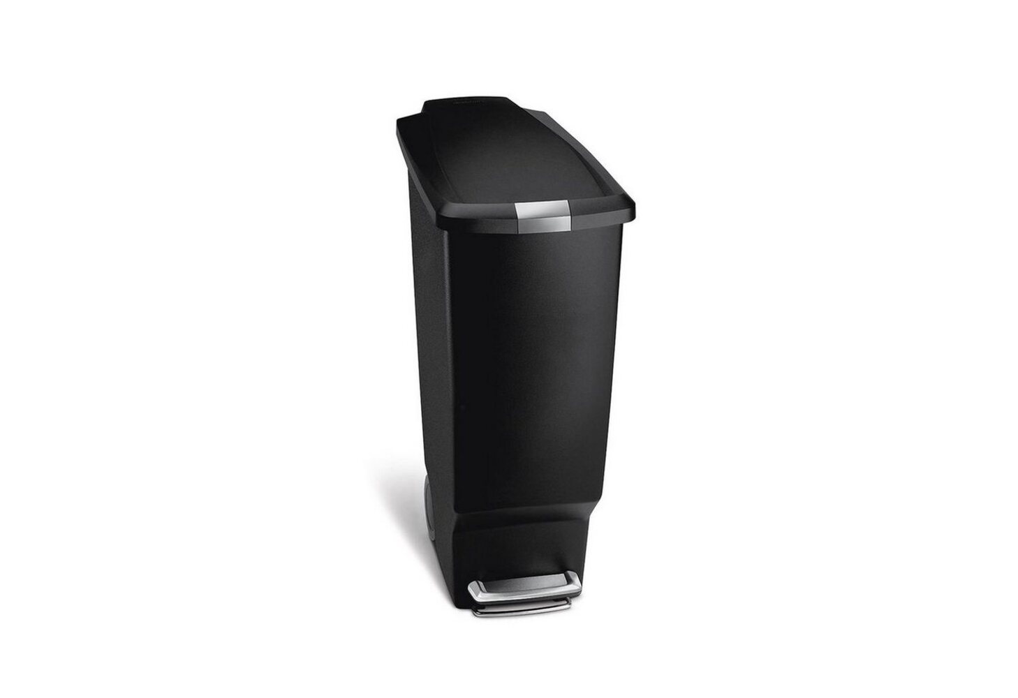 simplehuman Mülleimer Schmaler Treteimer 40 Liter Schwarz Bild 1