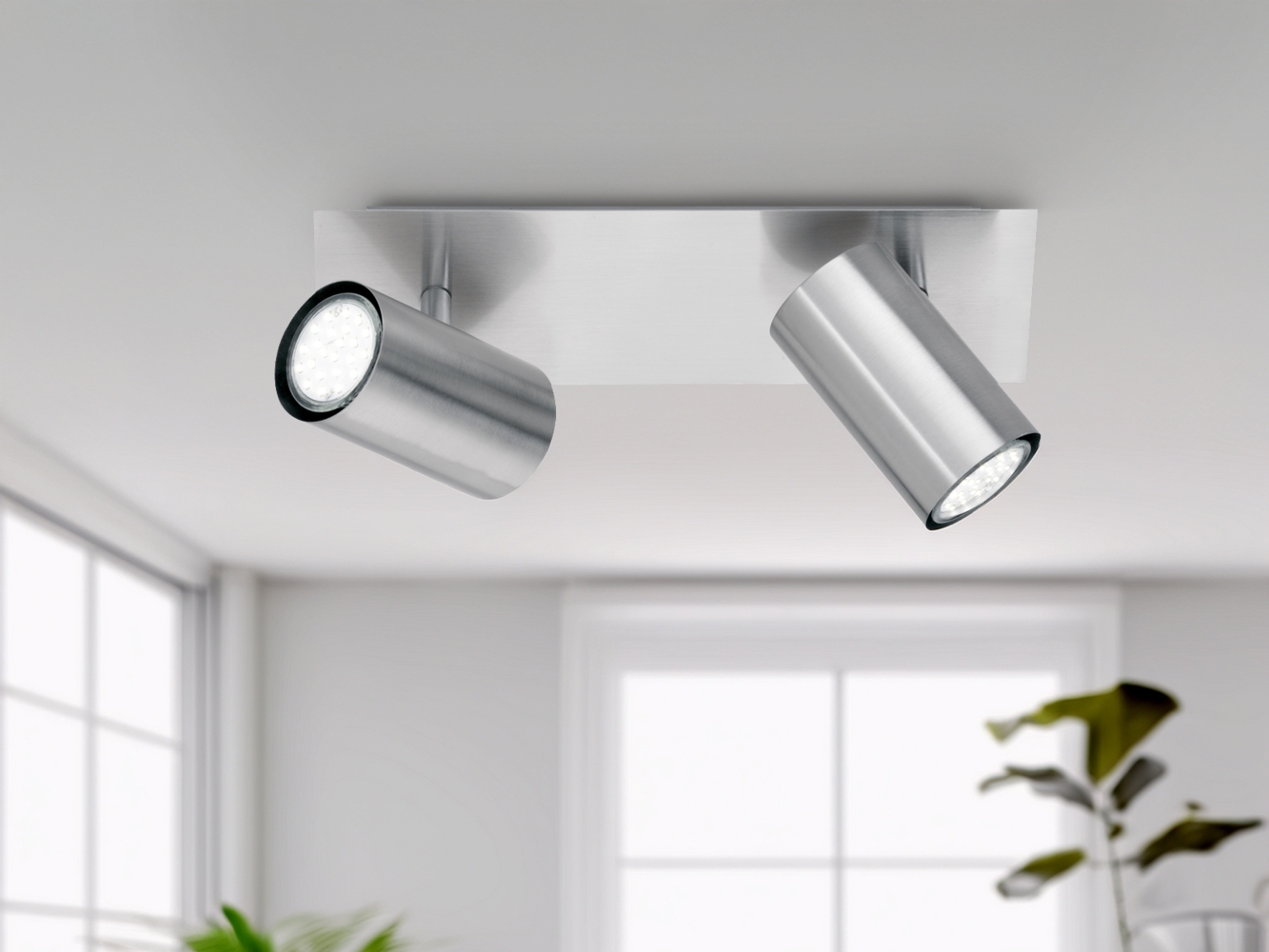 Trio Marley Deckenleuchte 35W, GU10, Nickel matt (802400207) Bild 1