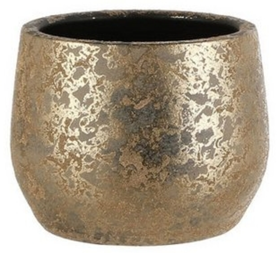 Mica Blumentopf Clemente Ø 15,5 x 19,5 cm gold Bild 1