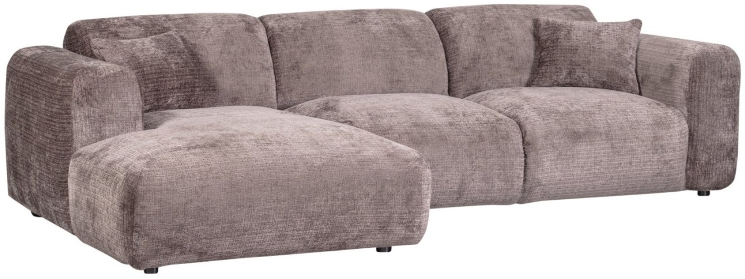 Chaiselongue Cloud aus Chenille-Stoff Links, Taupe Bild 1