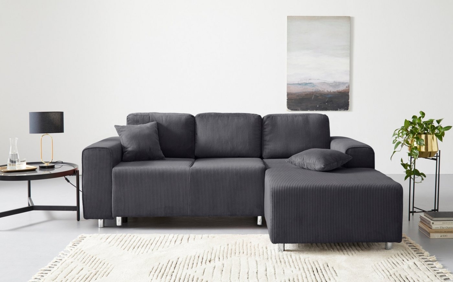 Guido Maria Kretschmer Home&Living Ecksofa Györ, L-Form, wahlweise mit Bettfunktion und Bettkasten incl. 2 Zierkissen Bild 1