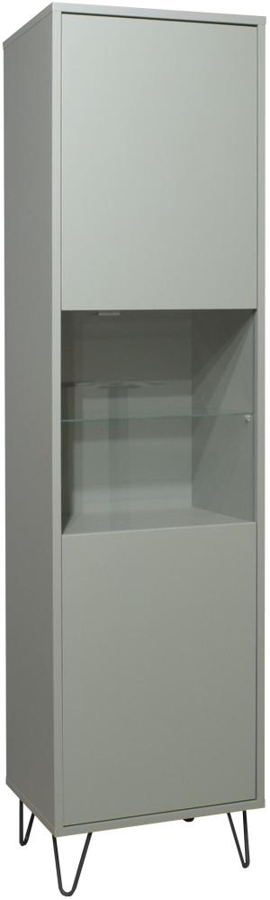 Vitrine Erna 51x45x197 Pinie Green matt Lack 14771-D Bild 1