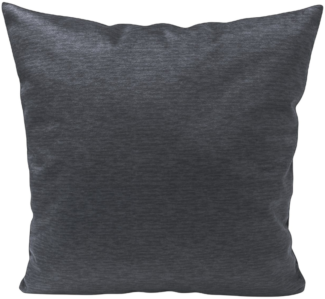 RoKo-Textilien Kissenbezug Kissenbezug » Kissenhülle 100% Polyester Samt Velvet Farbe Graphit, mit Reißverschluss Bild 1