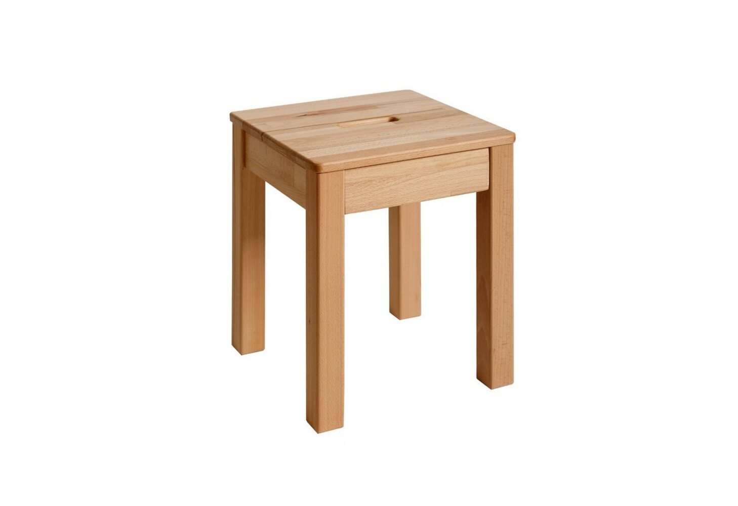Krok Wood Hocker Tomas aus Massivholz 35 x 35 x 45 cm (Buche, 1x mit Eingriff) Bild 1