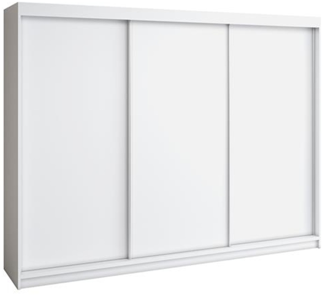 A&J MöbelLand Schwebetürenschrank MERI 200 cm 3-türig Schrank mit 4 Schubladen Bild 1