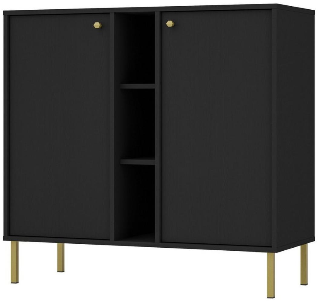 Furnix Kommode Tonkin 822 Sideboard mit drei Ablagen und zwei Türen, 100,2x93,5/95/107,5x40,8 cm, topaktuelles Design Bild 1