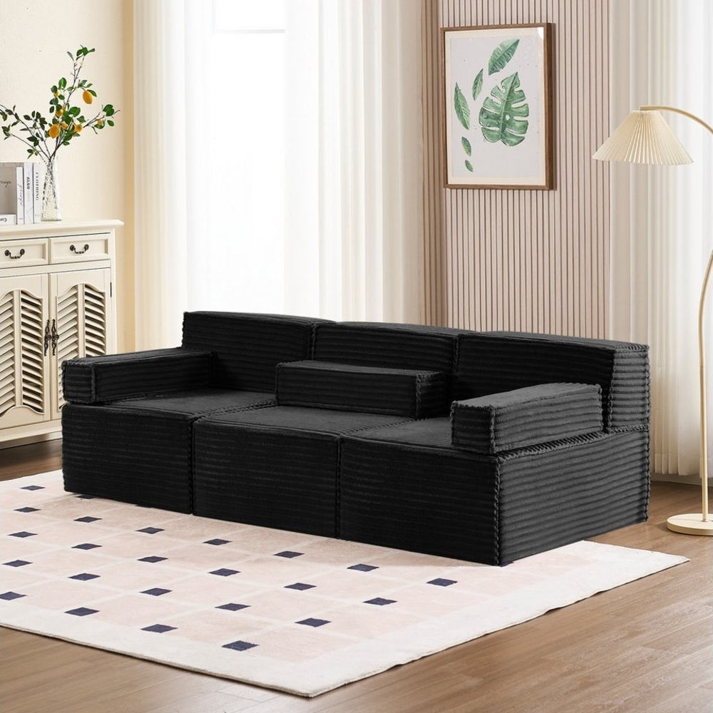 HOMYEDAMIC Big-Sofa Schwammsofa 1-4 Sitzers Ecksofa, Pure Foam Eco Sofa Kombinierbar Variabel Großes Sofa Bild 1