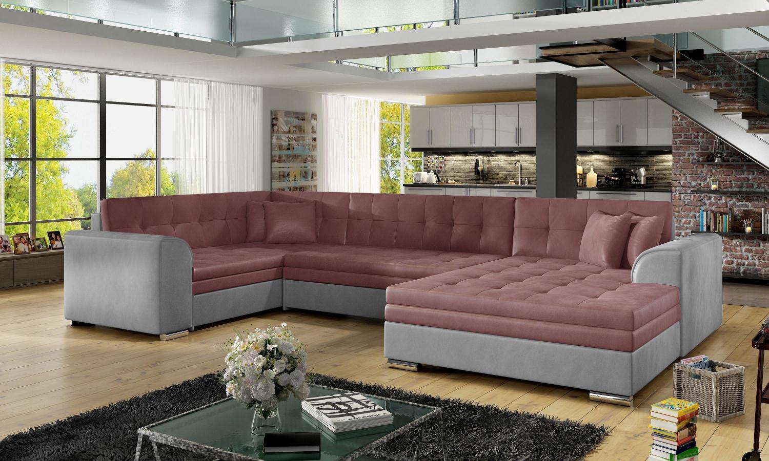 Wohnideebilder Damario Rosa Ecksofas & Eckcouches Dam_30 Bild 1