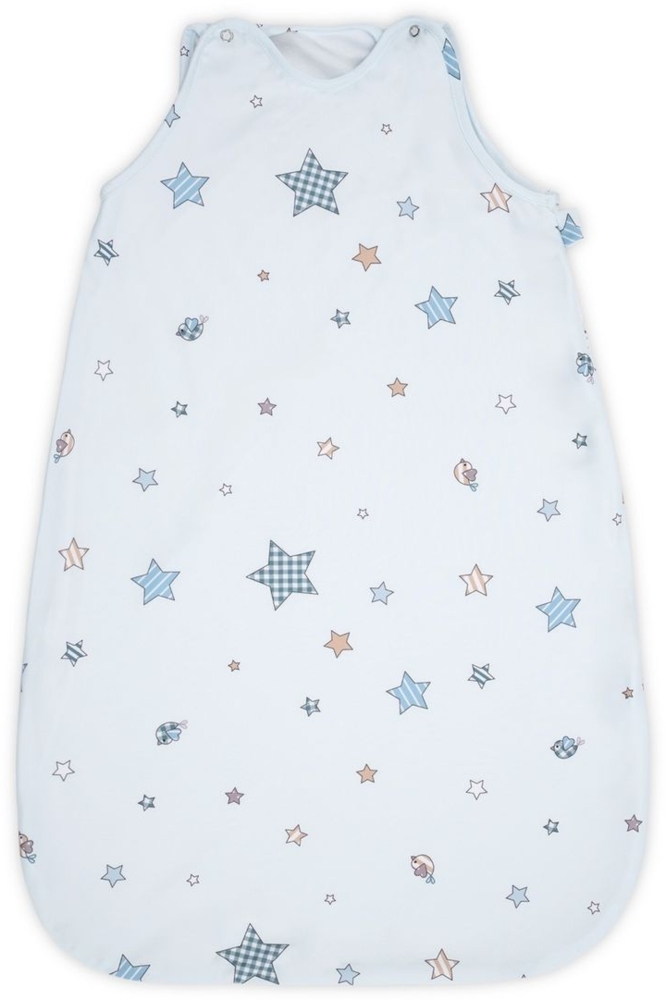 Lorelli Baby Winterschlafsack 85 cm 100% Baumwolle, 2,5 TOG, Maße 80 x 45 x 3 cm hellblau Sterne Bild 1