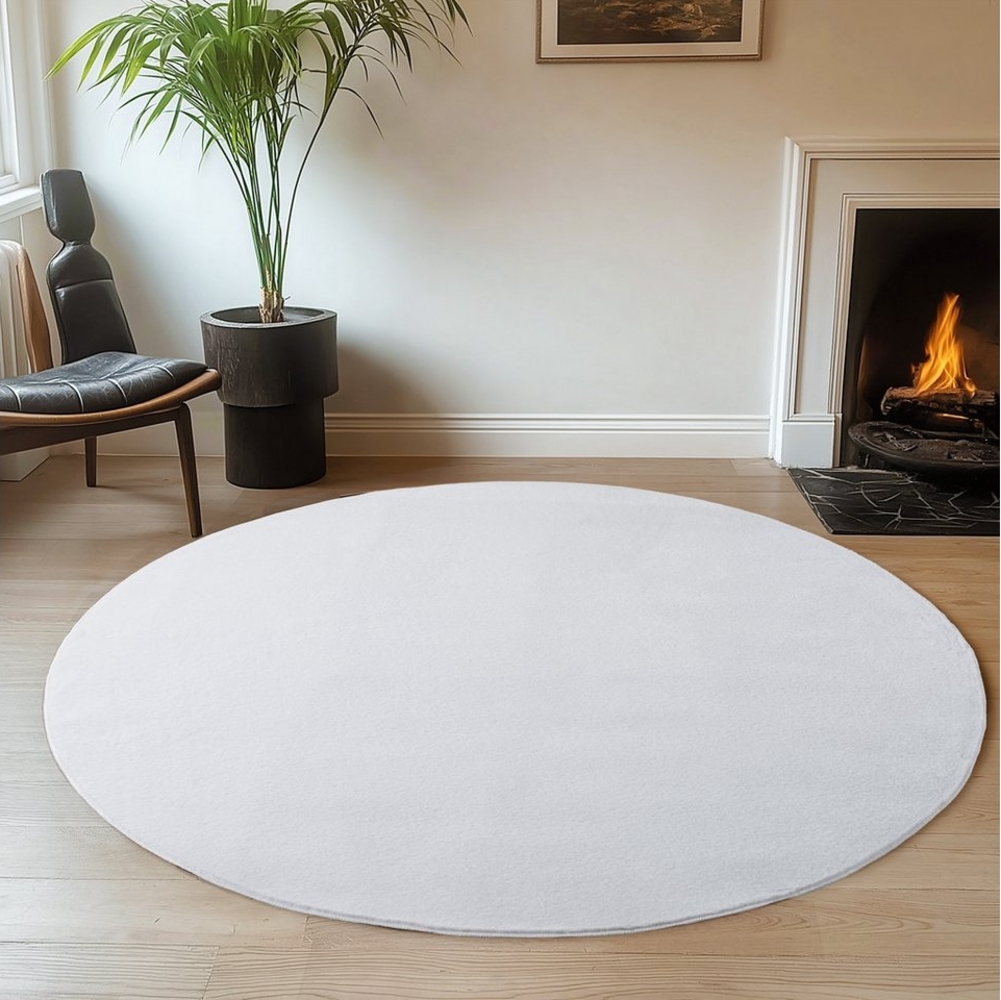 Ayyildiz Teppiche Teppich JOY 1400, rund, Höhe: 11 mm, uni Kurzflor, Wohnzimmer, viele Größen Bild 1