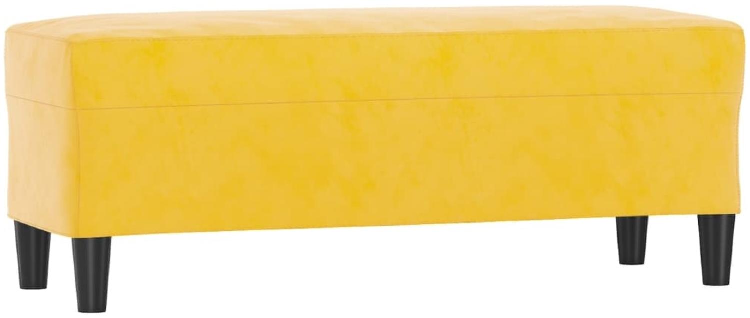 vidaXL Sitzbank Gelb 100x35x41 cm Samt 349427 Bild 1