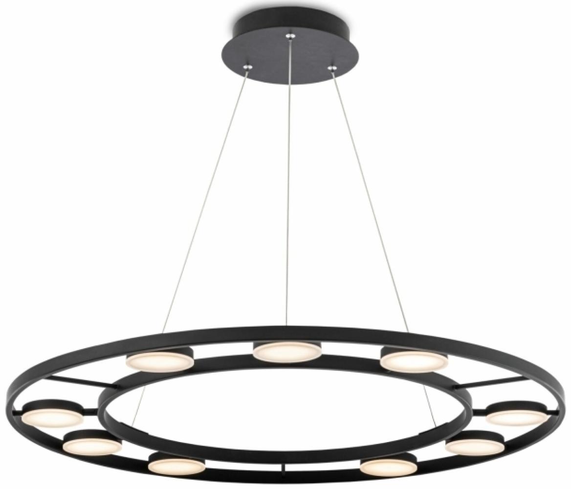 Maytoni Pendelleuchte Fad, Schwarz, 9 flg, 63 W, 2800 lm, 2 cm (Höhe) Bild 1