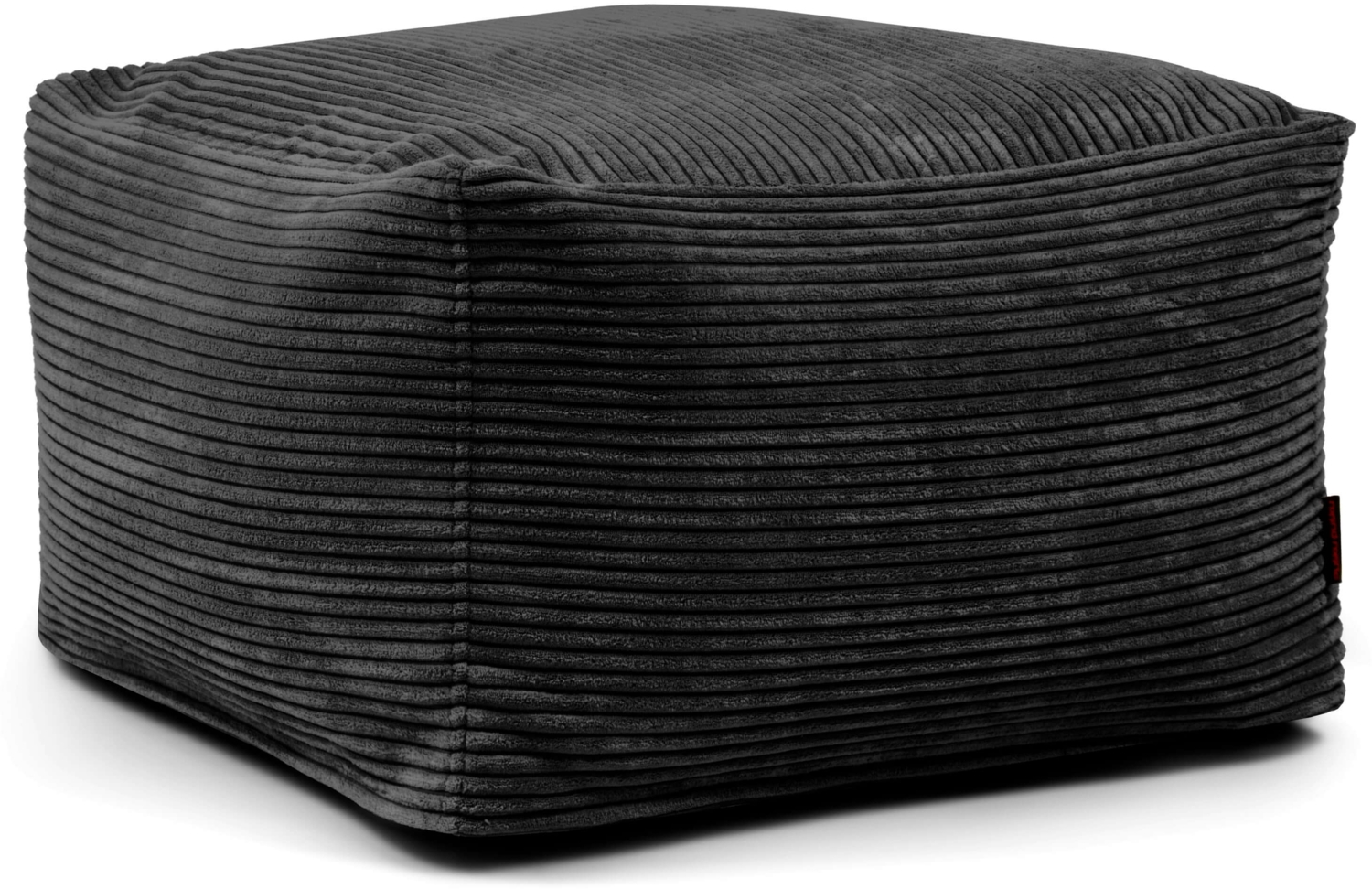 Sitzsack ‘Softbox‘, Bezugstoff - Waves, 100% Polyester, Black, 40x70x70 cm. Bild 1