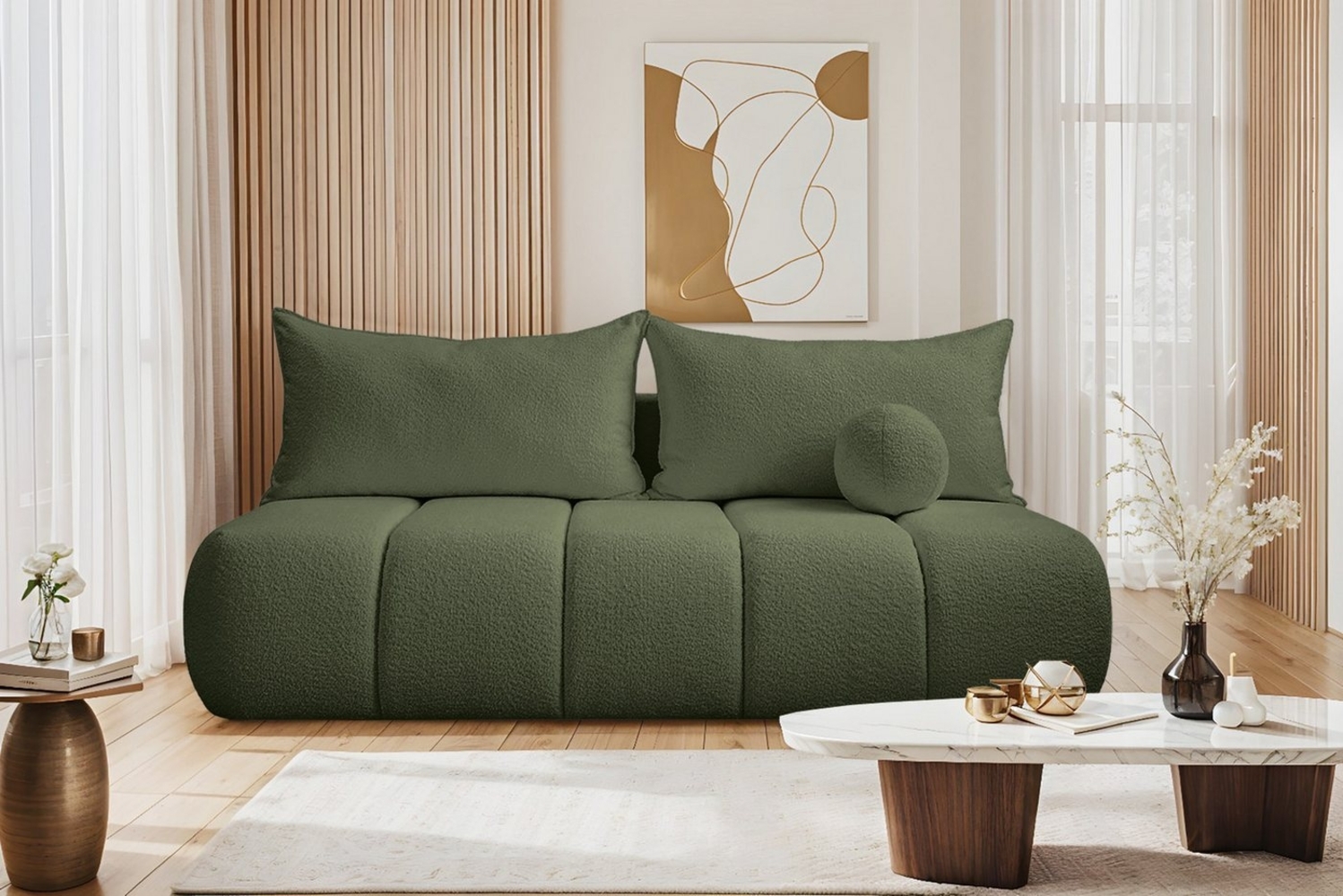 Kaiser Möbel Schlafsofa Dreisitziges Sofa PIANO mit Schlaffunktion, Komfortabel, praktisch und freistehend Bild 1