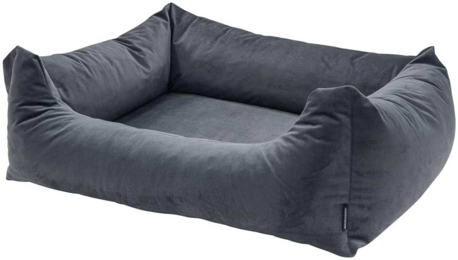 Madison Hundebett Velvet, Polyester, Grau, 100 x 80 x 25 cm Bild 1