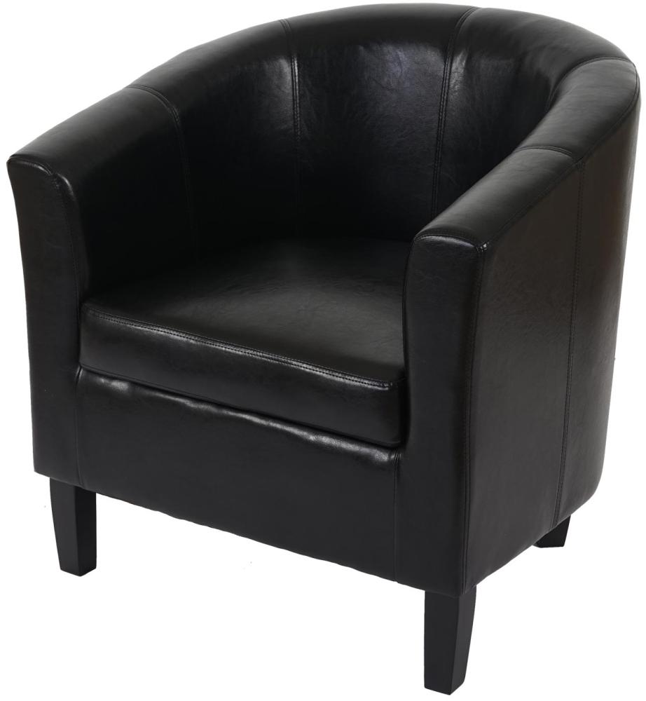 Sessel Newport T379, Loungesessel Clubsessel, Kunstleder ~ schwarz Bild 1