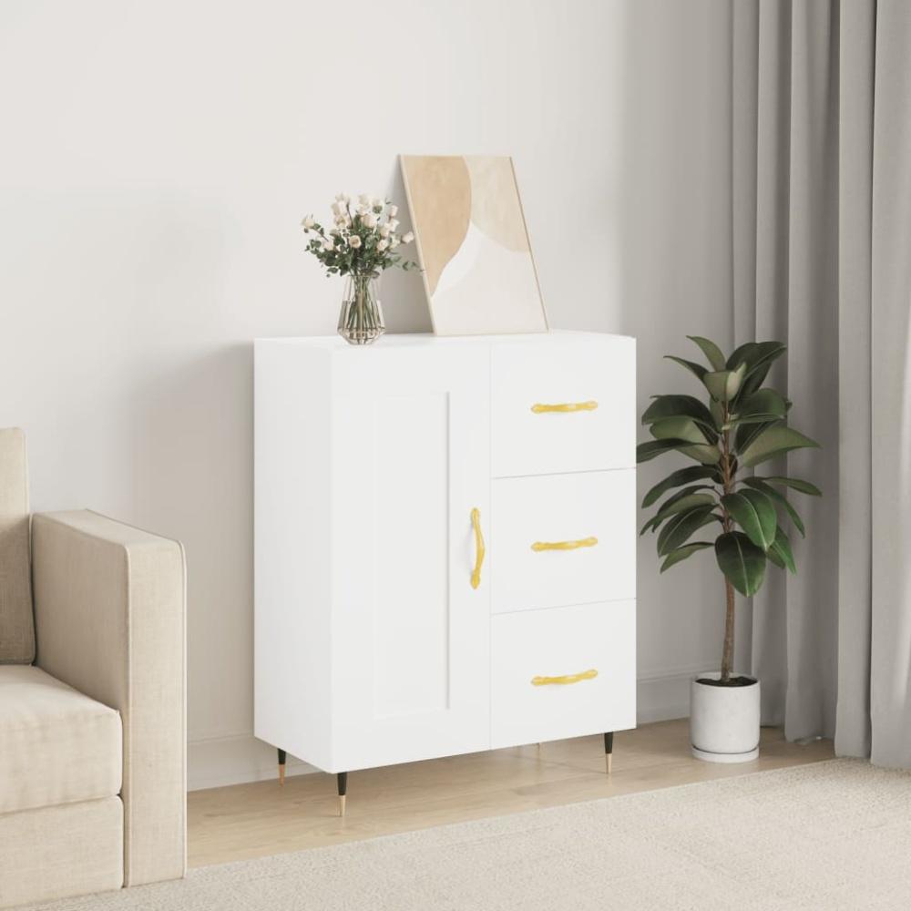 vidaXL Sideboard Weiß 69,5x34x90 cm Holzwerkstoff 830236 Bild 1