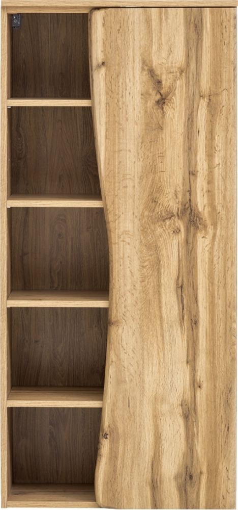 Badezimmerschrank mit Regal 60 cm KAHLA-03 in Wotan Eiche Nb, B/H/T: ca. 60/130/35 cm Bild 1