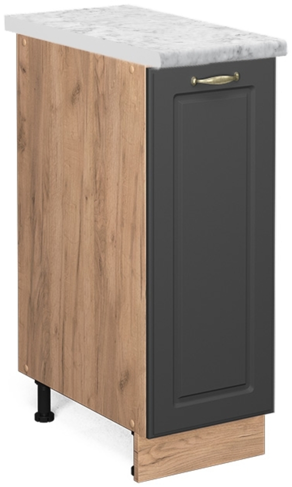 Apothekerschrank Fame-Line Anthrazit-Gold 30 cm , AP Marmor Vicco Bild 1