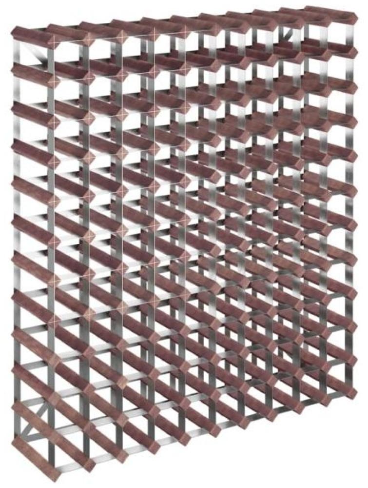 vidaXL Weinregal für 120 Flaschen Braun Massivholz Kiefer 340895 Bild 1