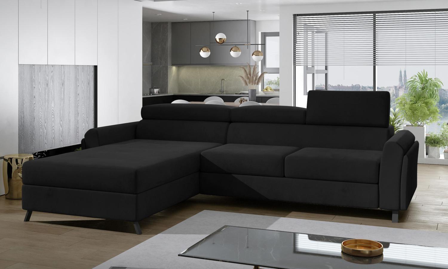 Wohnideebilder Mariall Schwarz Ecksofas & Eckcouches Mari_11 Bild 1