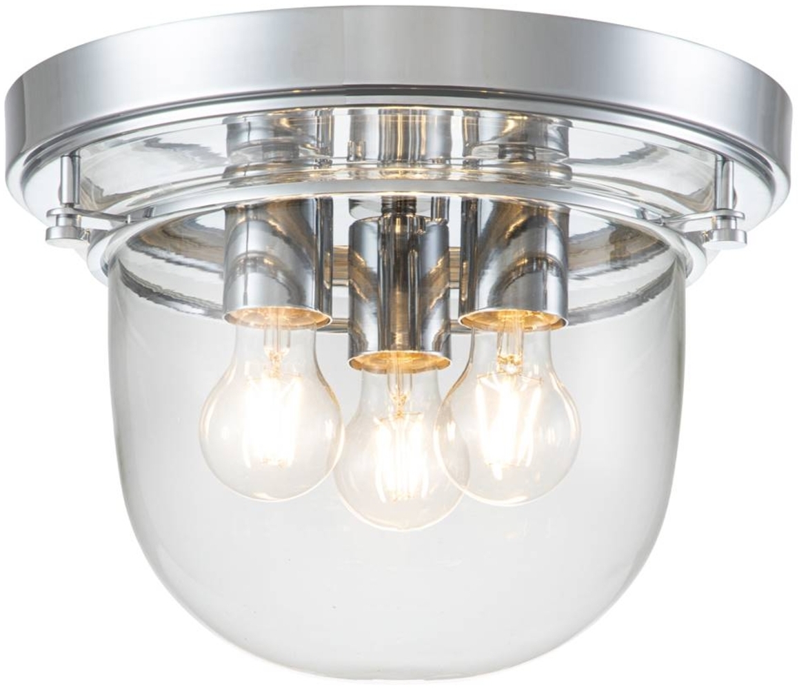 Quoizel QZ-WHISTLING-F-PC Badezimmerleuchte Whistling E27 40W IP44 Stahl, Glas; Chrom poliert B:33cm Ø33cm dimmbar Bild 1