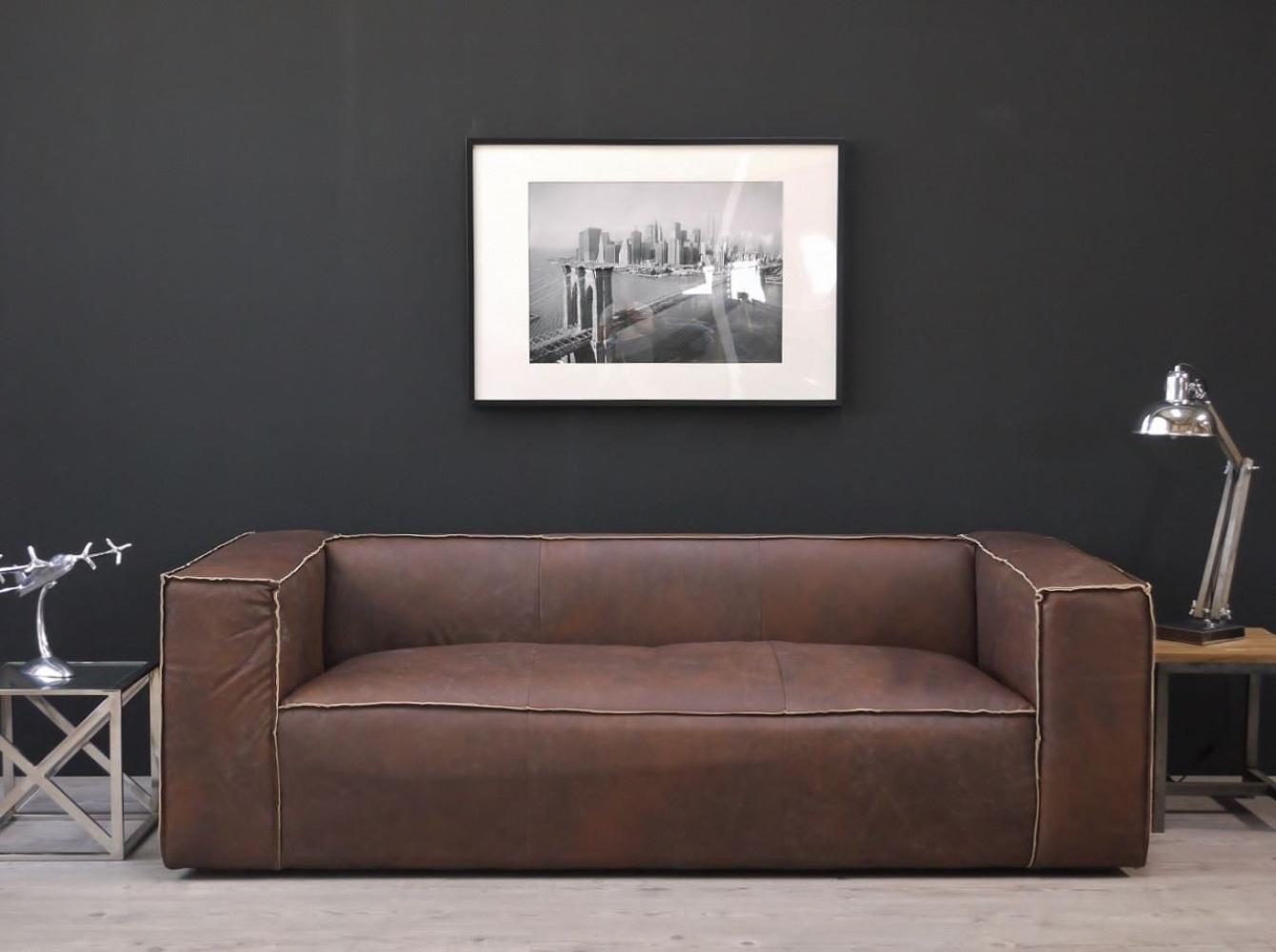 Clubsofa Bugatti Mocca Brown 3-Sitzer Bild 1