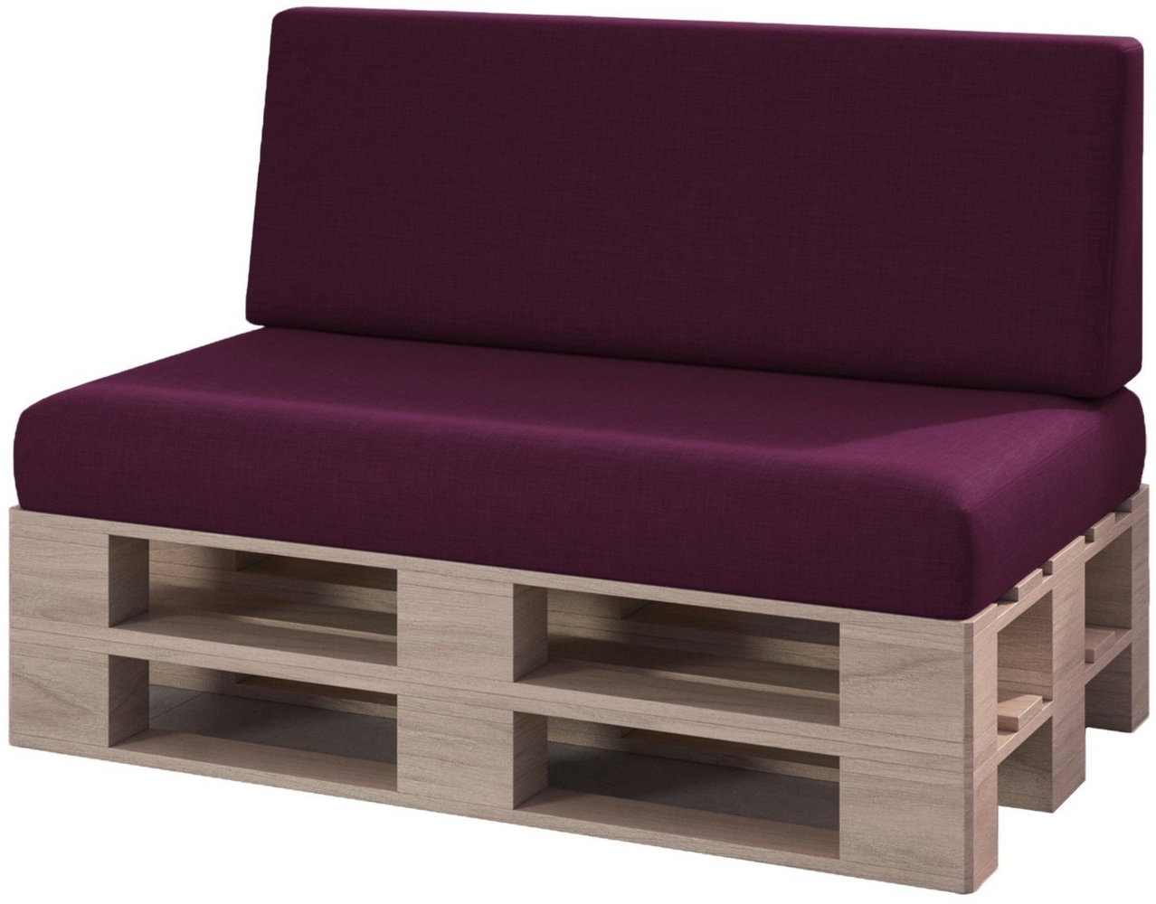 sunnypillow Palettenkissen Milano - 2er Set Palettenauflage mit abnehmbarem Bezug Kaltschaum, 2er Set Sitz- und Rückenkissen Bild 1