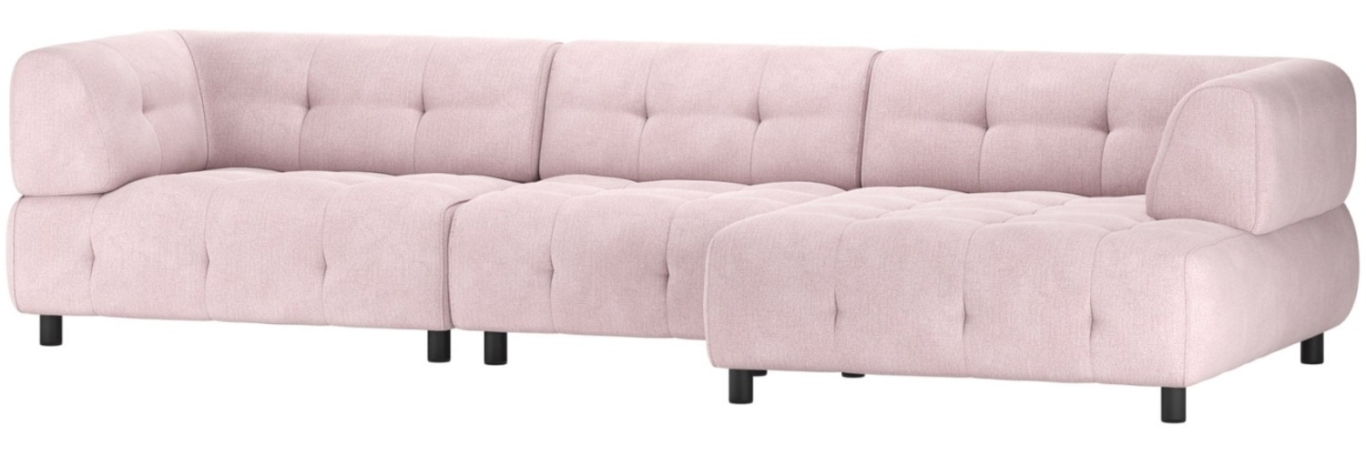 Chaiselongue Louis mit Flachgewebe Rechts, Mauve Bild 1