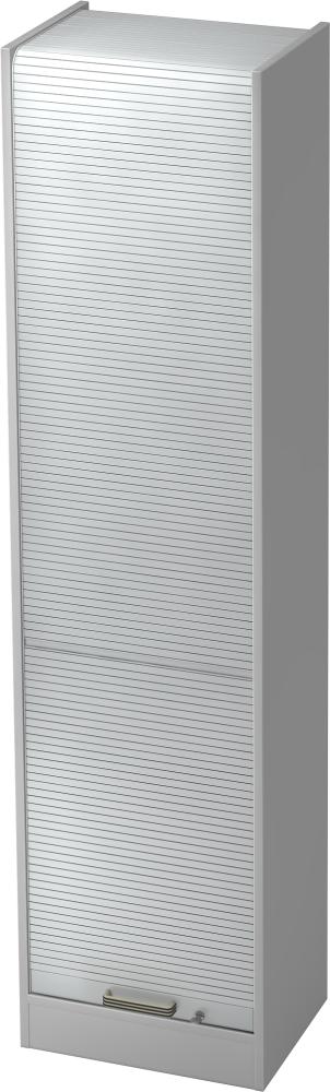 bümö Rollladenschrank 5 OH abschließbar in Grau/Silber mit Streifengriff, SET50-5-S-SG Bild 1