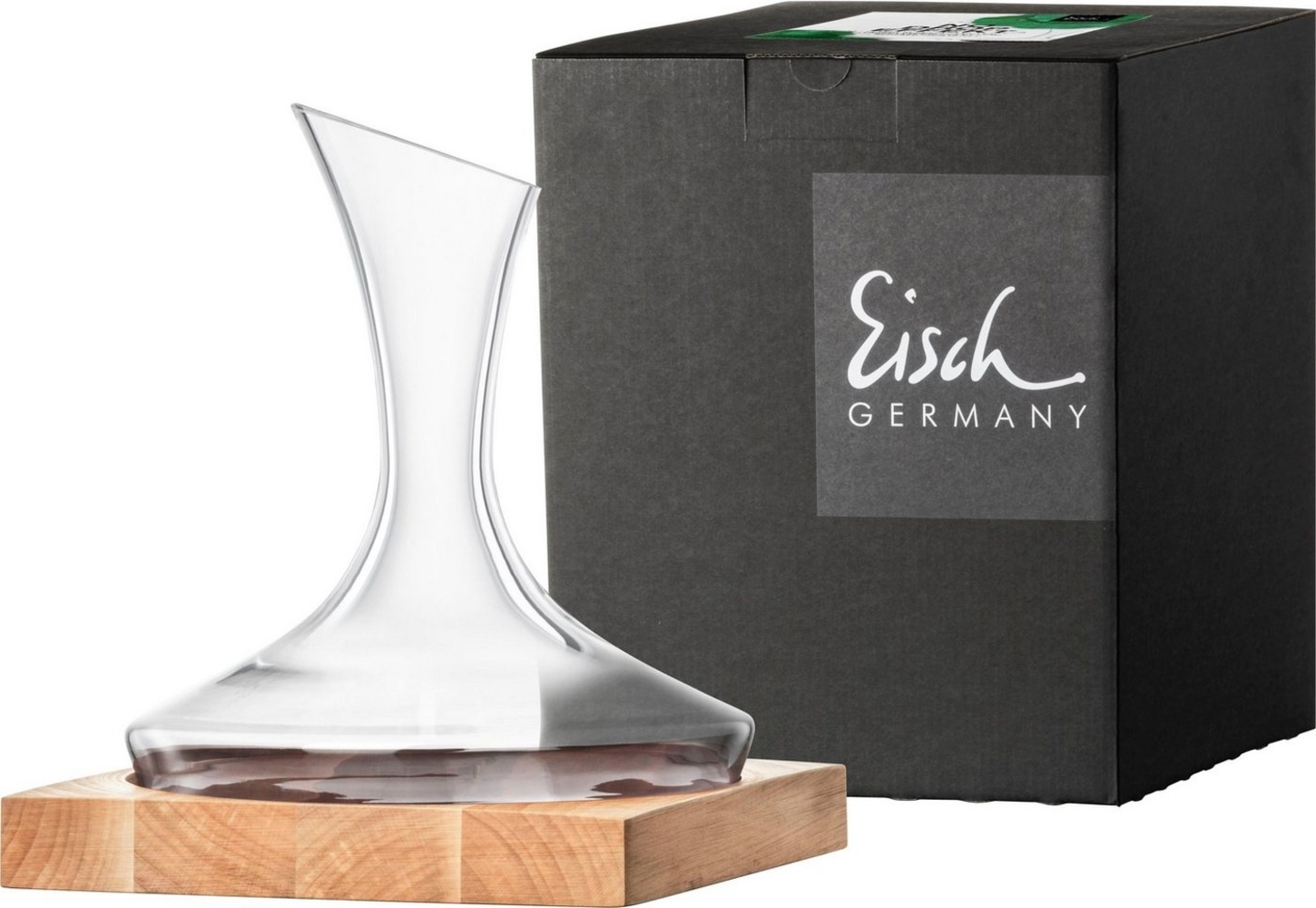 Eisch No Drop Effekt Dekantierkaraffe 750 ml auf Holzsockel Wood Edition Bild 1