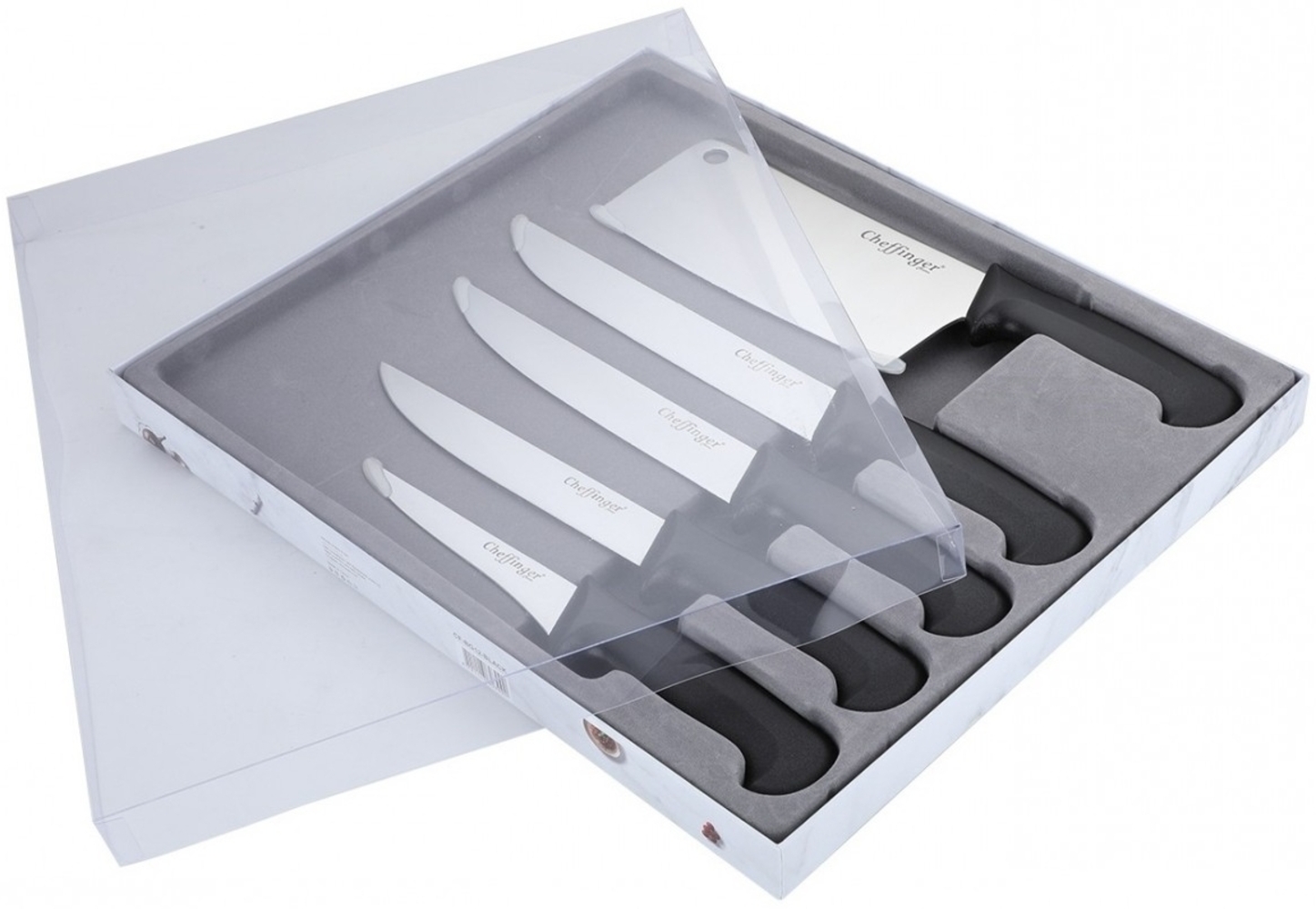 Messer Küchenmesser Kochmesser Messerset 5-tlg. Cheffinger CF-BG12 schwarz Bild 1