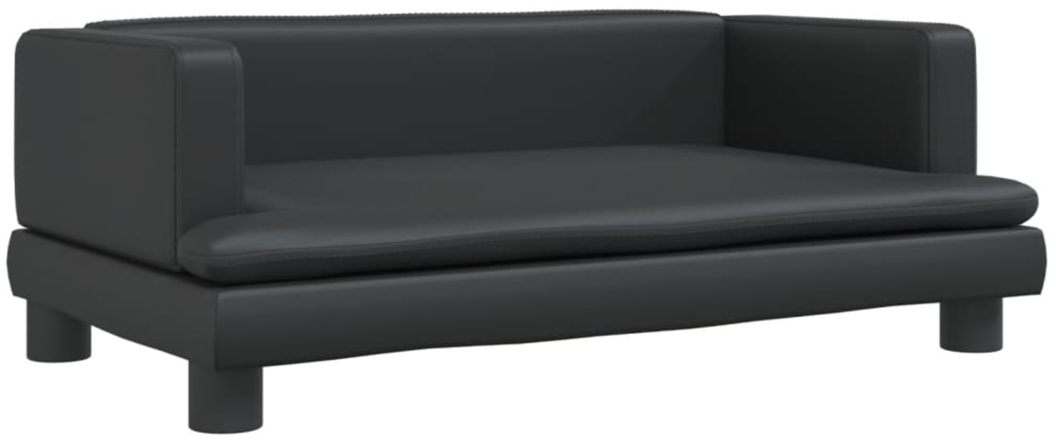 vidaXL Kindersofa Schwarz 80x45x30 cm Kunstleder 3196312 Bild 1