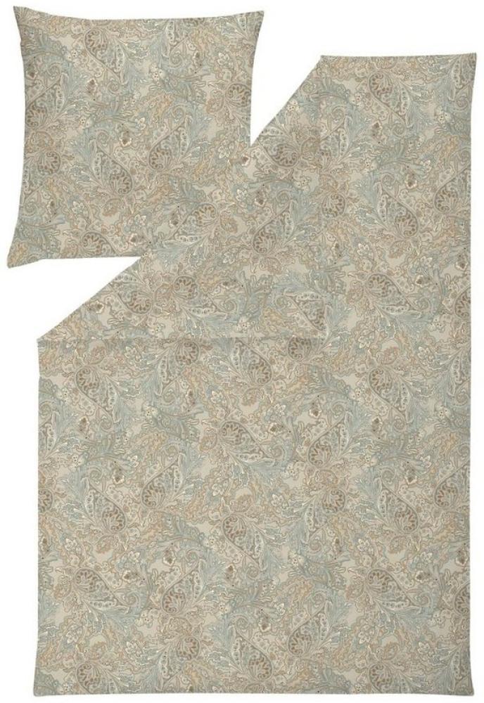 Estella Mako Jersey Bettwäsche 135x200 Paisley mint beige 6171-200 Bild 1