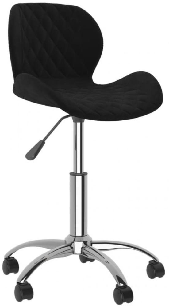 vidaXL Esszimmerstühle 2 Stk. Drehbar Schwarz Samt, Drehbar [334942] Bild 1