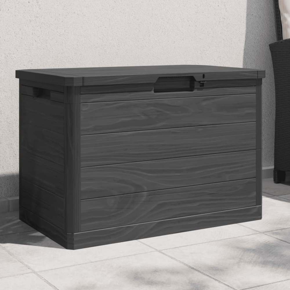 vidaXL Outdoor-Kissenbox Anthrazit 77,5 x 44,5 x 53 cm Polypropylen 366602 Bild 1