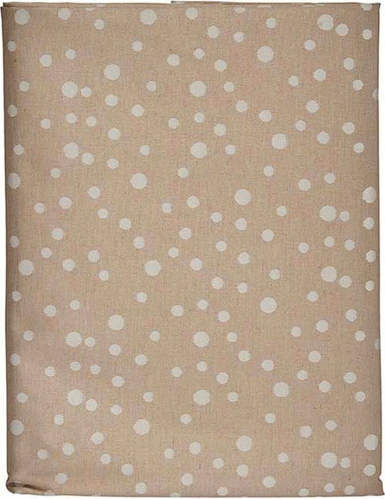 Tischdecke Jacquard Punkte Beige (140x180 cm) Bild 1