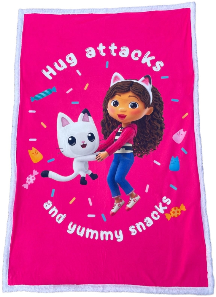 Gabby's Dollhouse Fleecedecke – Kuschelige Sherpa-Decke, 150 x 100 cm Bild 1