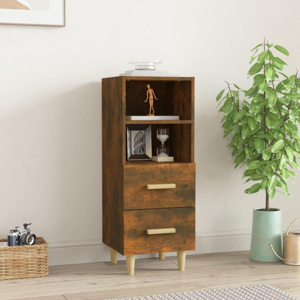 Sideboard Räuchereiche 34,5 x 34 x 90 cm Holzwerkstoff [817414] Bild 1