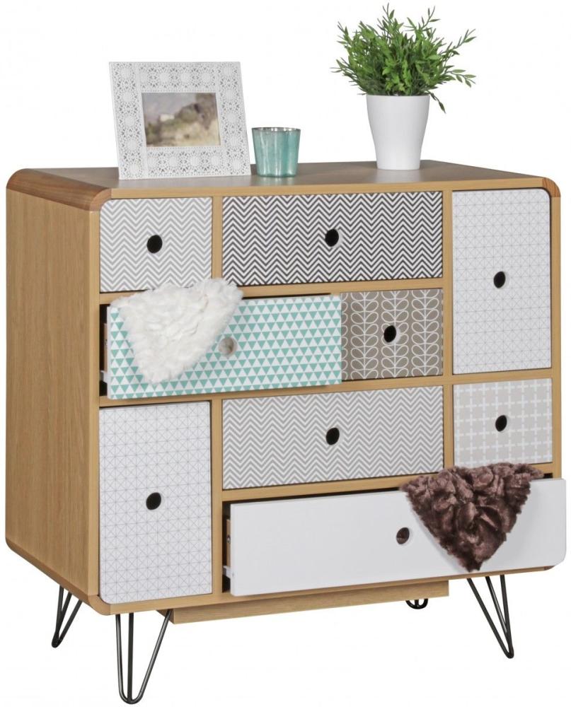 Sideboard Kommode mit 9 Schubladen BONI 80 x40 cm Bild 1