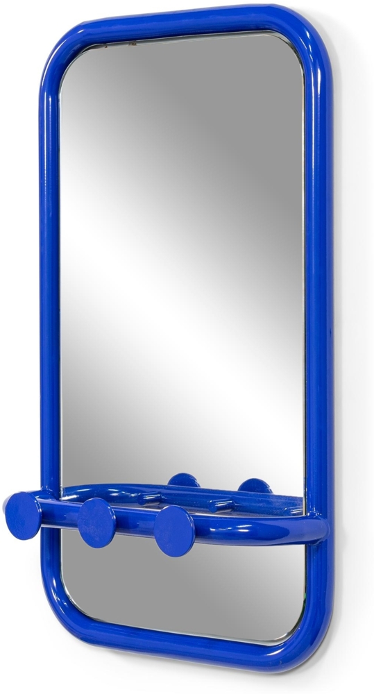 Spinder Retro Stahlspiegel mit Haken, 70er Jahre Stil, Ultramarine Bild 1