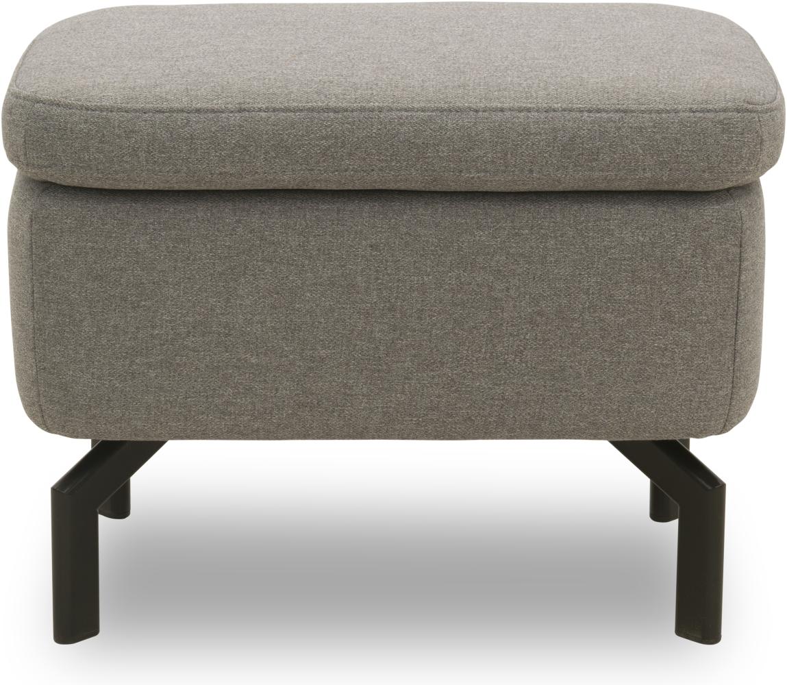 DOMO Collection Dallas, Hocker, Webstoff hell grau, 57 x 40 cm Bild 1