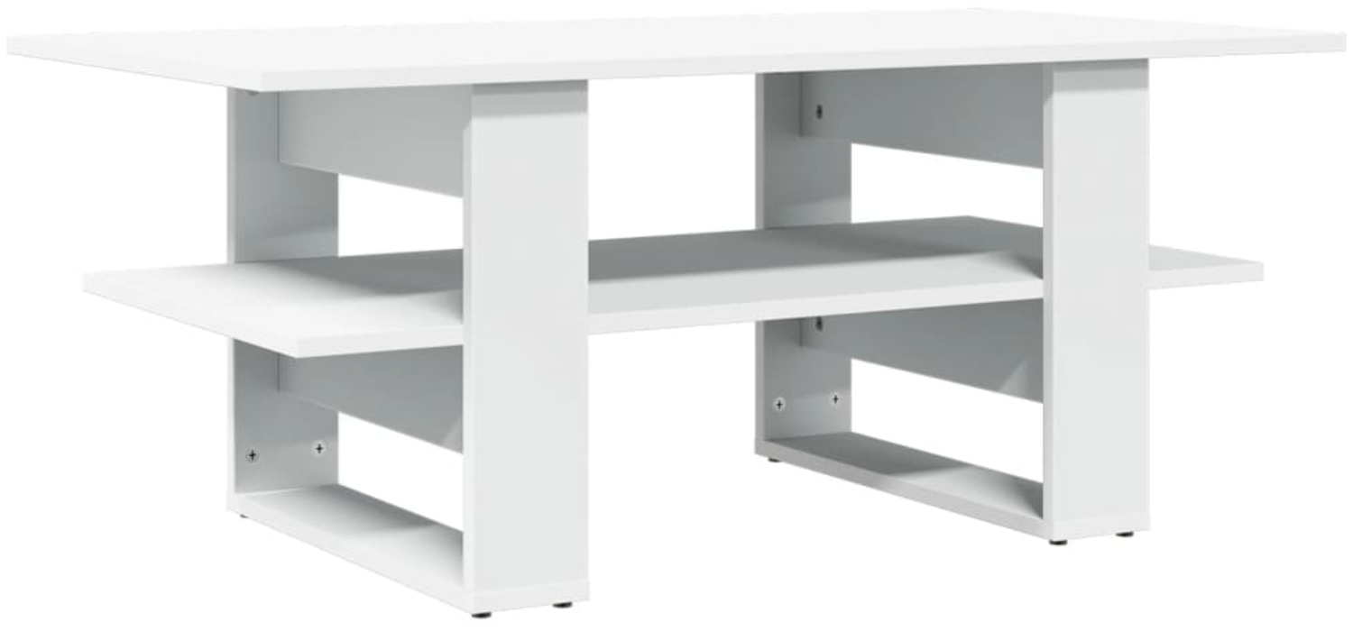 vidaXL Couchtisch Weiß 102x55x42 cm Holzwerkstoff 823261 Bild 1